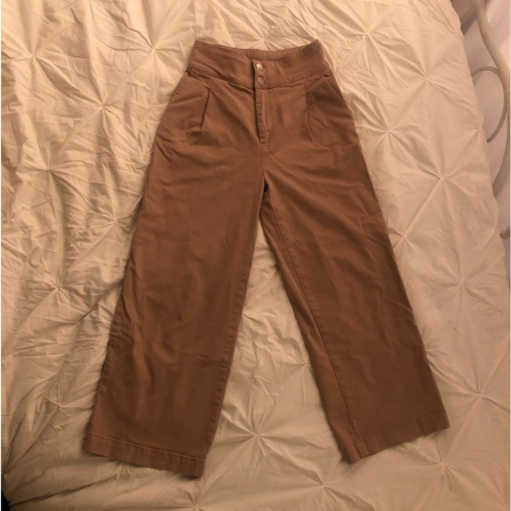 BDG Mauve Ballet Pink Mauve High Waist Trouser Straight Leg Crop Natural Cotton